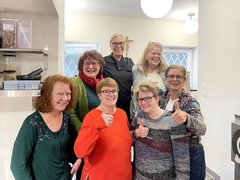 Das Team der Kieferorthopädie Denzel am Workshop 23.02.2024 in der Lieblingseis Eismanufaktur, Waldseer Straße 21, in Biberach